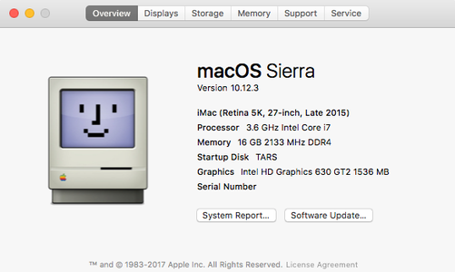 macOS system information